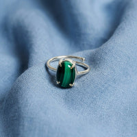 Natural Malachite Ring | Green Gemstone Ring for Transformation & Abundance
