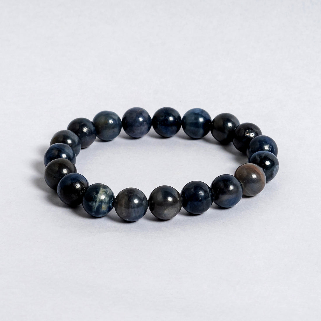 14mm Black Hakik Bracelet | Natural Sulemani Agate Protection Stone