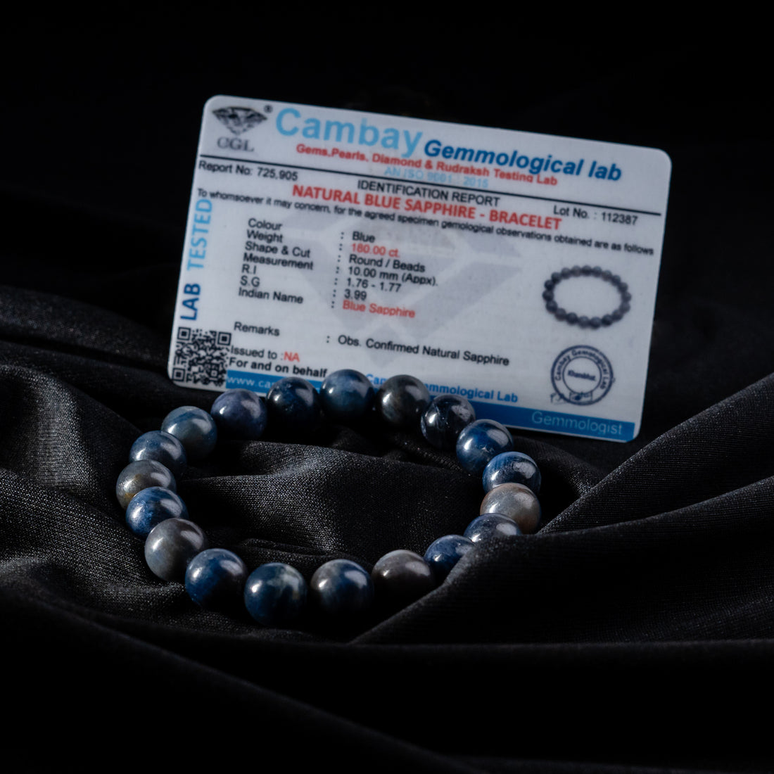 Blue Sapphire Bracelet | Natural Neelam Stone Bracelet for Focus Prosperity & Positive Energy