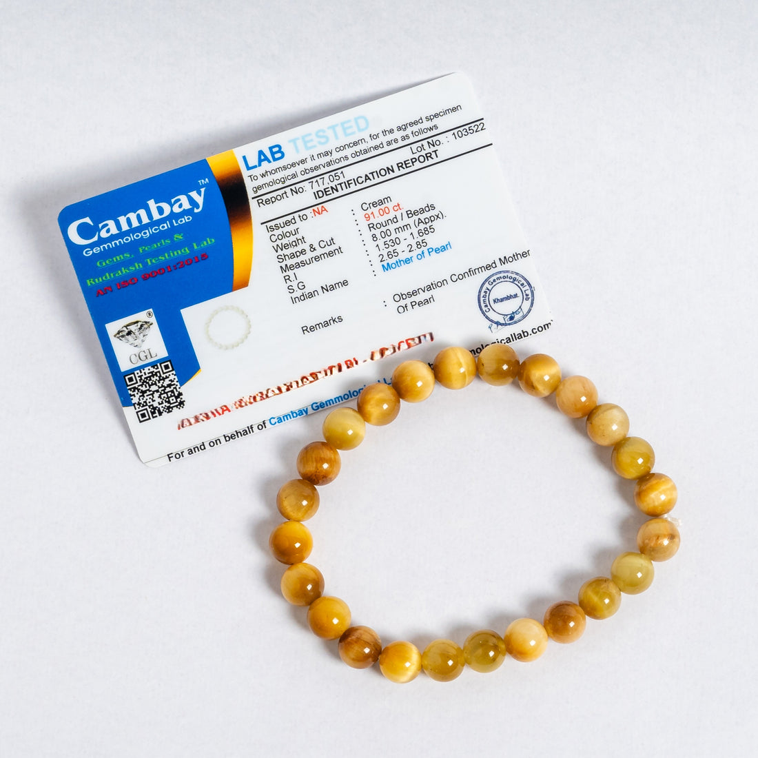 Yellow Cat’s Eye Bracelet | Natural Lehsunia Vaiduryam Gemstone Bracelet | Protection Wealth Focus & Positive Energy Jewellery