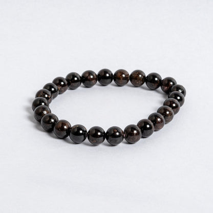 Garnet Bracelet | Natural Garnet Crystal Bead Bracelet | Energy Vitality Confidence Grounding & Positive Aura Gemstone Jewellery
