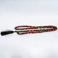 Pyrite & Rudraksha Mala | Natural Gemstone Beads Necklace for Meditation, Protection & Positive Energy