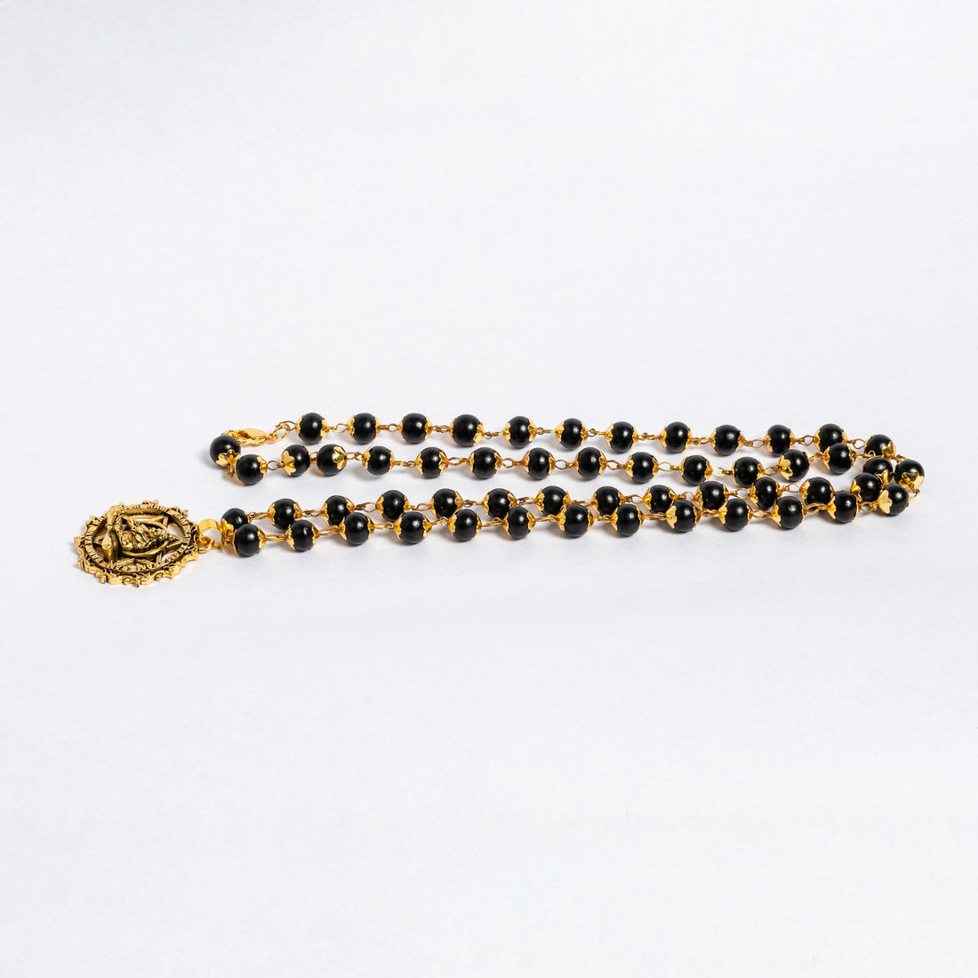 Hanumanji Karungali Mala | Genuine Ebony Wood Beads with Lord Hanuman Pendant | Spiritual Devotional Necklace