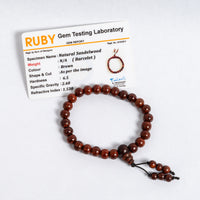 Red Sandalwood Bracelet | Natural Lal Chandan Bead Bracelet | Meditation Focus Protection Energy & Spiritual Wellness Jewellery