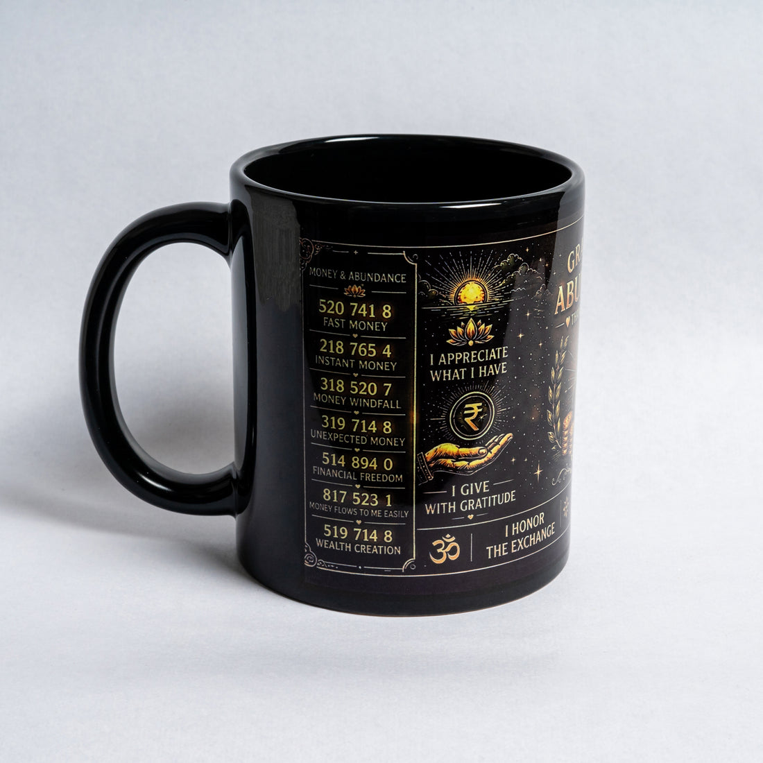 Gratitude Abundance Mug | Money Affirmation Ceramic Coffee Cup