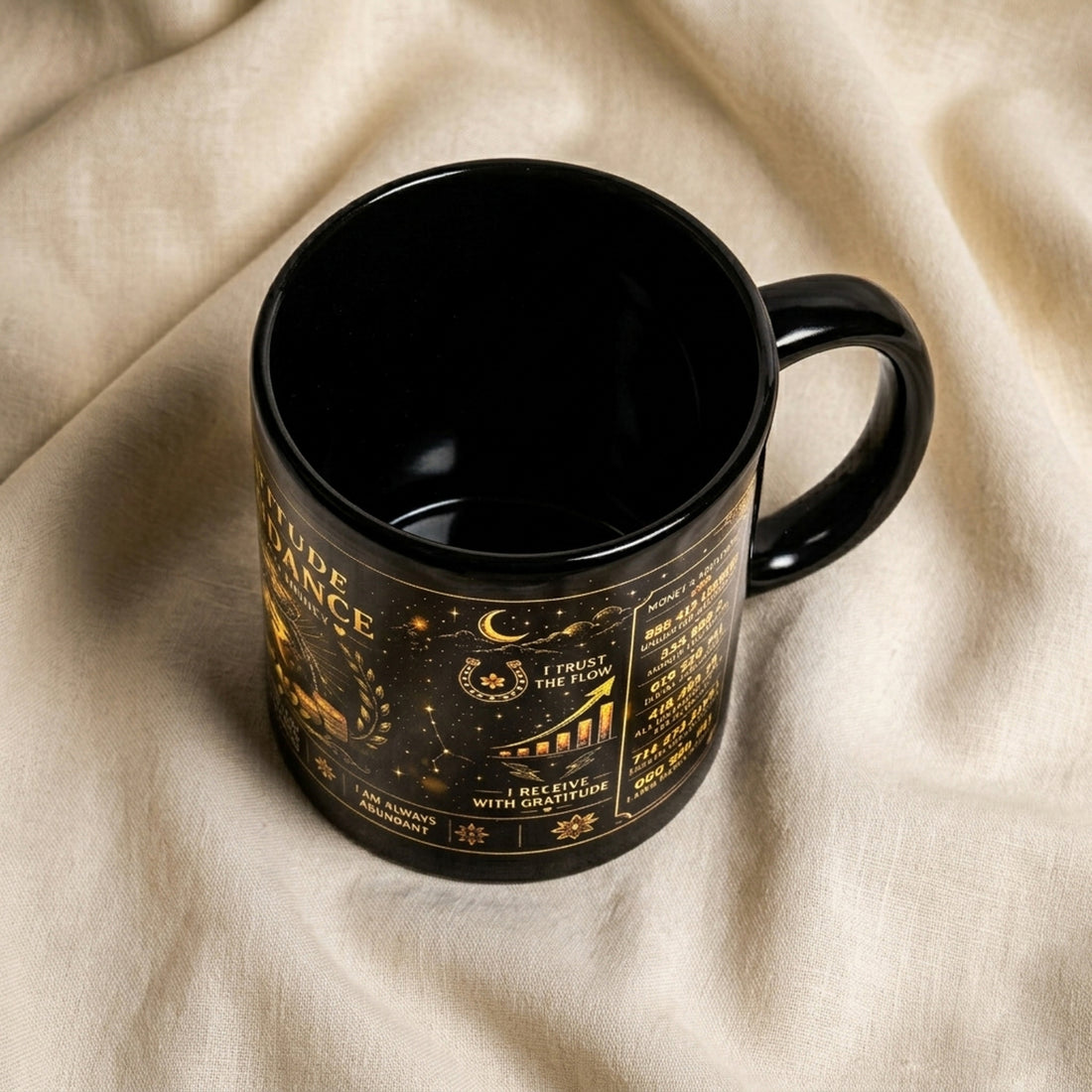 Gratitude Abundance Mug | Money Affirmation Ceramic Coffee Cup