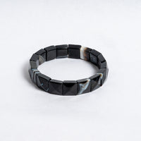 Black Hakik Pyramid Bracelet | Natural Sulemani Hakik Stone Bracelet