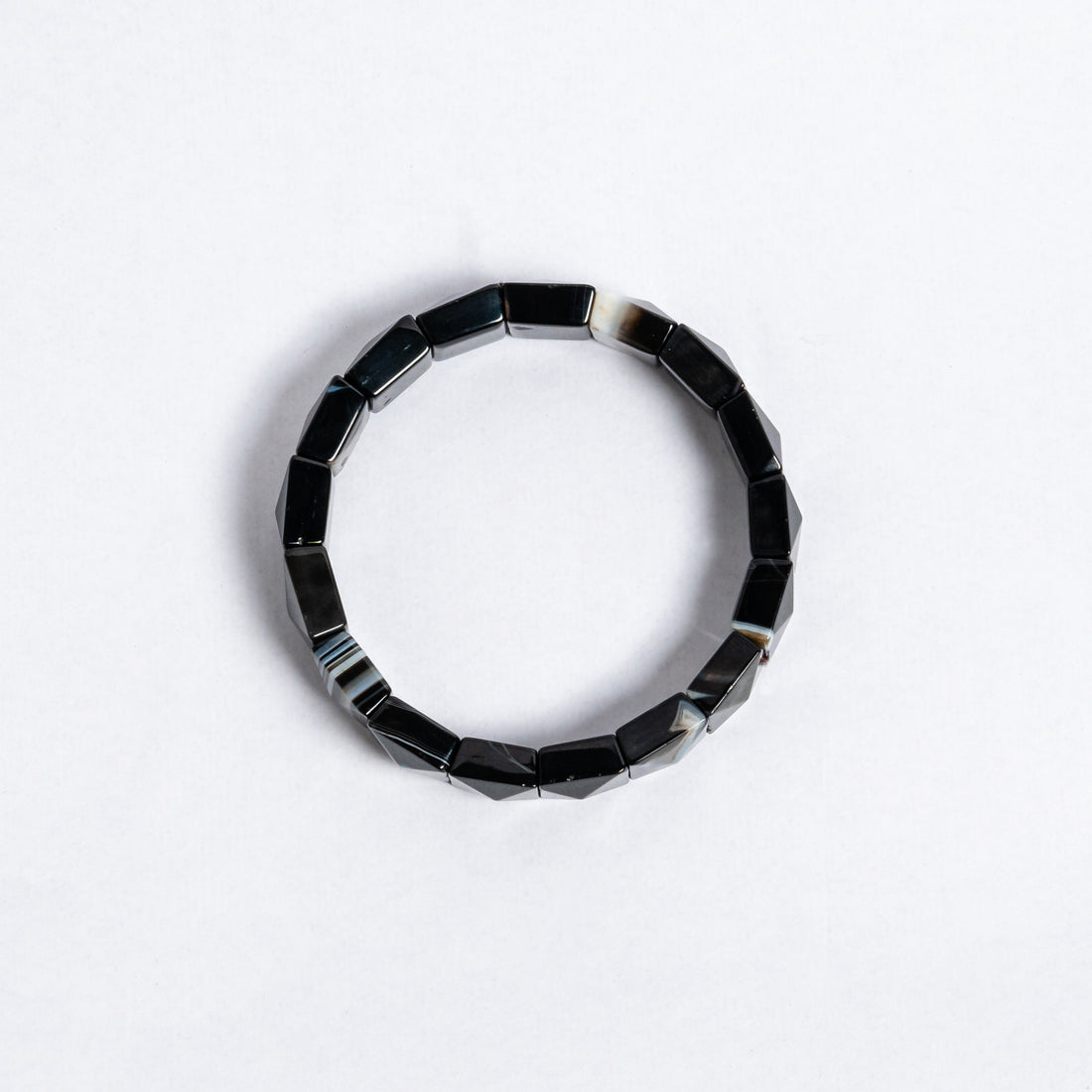 Black Hakik Pyramid Bracelet | Natural Sulemani Hakik Stone Bracelet