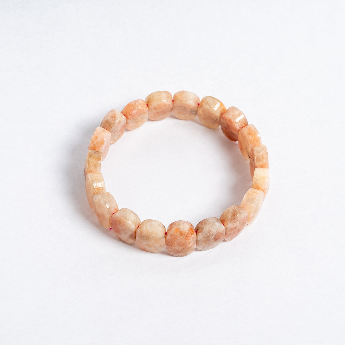 Natural Sunstone Bracelet | Faceted Crystal Bead Bracelet for Confidence Energy Balance Positivity & Spiritual Wellness
