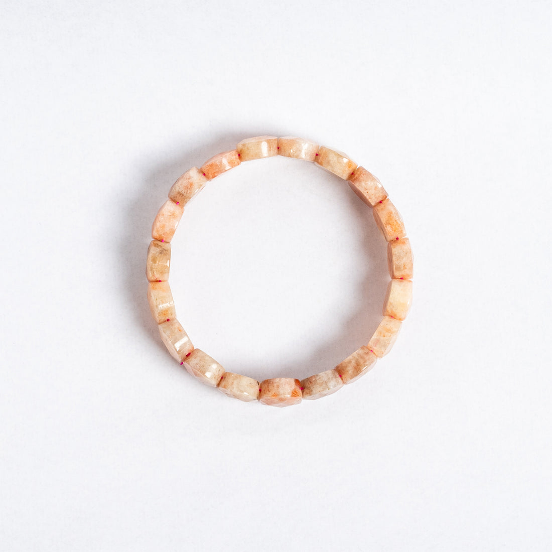 Natural Sunstone Bracelet | Faceted Crystal Bead Bracelet for Confidence Energy Balance Positivity & Spiritual Wellness