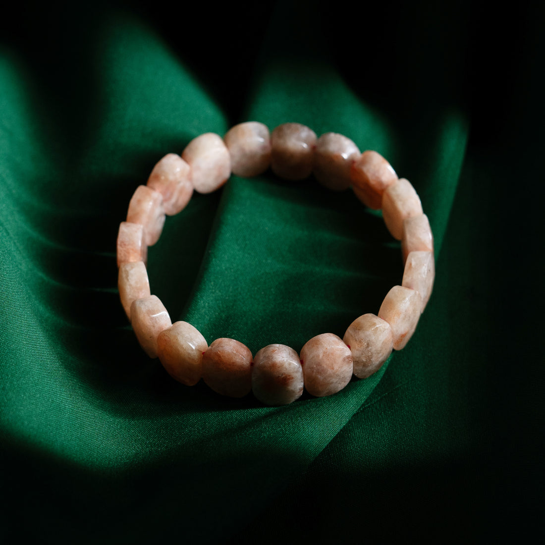 Natural Sunstone Bracelet | Faceted Crystal Bead Bracelet for Confidence Energy Balance Positivity & Spiritual Wellness