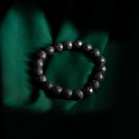 Natural Pyrite Bracelet | 10mm Diamond Cut Crystal Bead Bracelet for Energy Balance Protection Focus & Spiritual Wellness