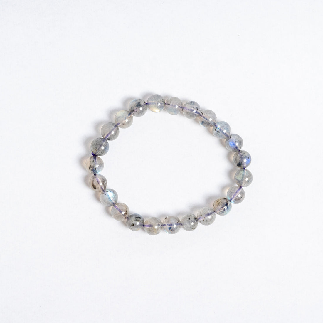 Natural Labradorite Bracelet | 8mm Crystal Bead Bracelet for Meditation Energy Balance Protection & Spiritual Wellness