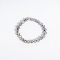 Natural Labradorite Bracelet | 8mm Crystal Bead Bracelet for Meditation Energy Balance Protection & Spiritual Wellness