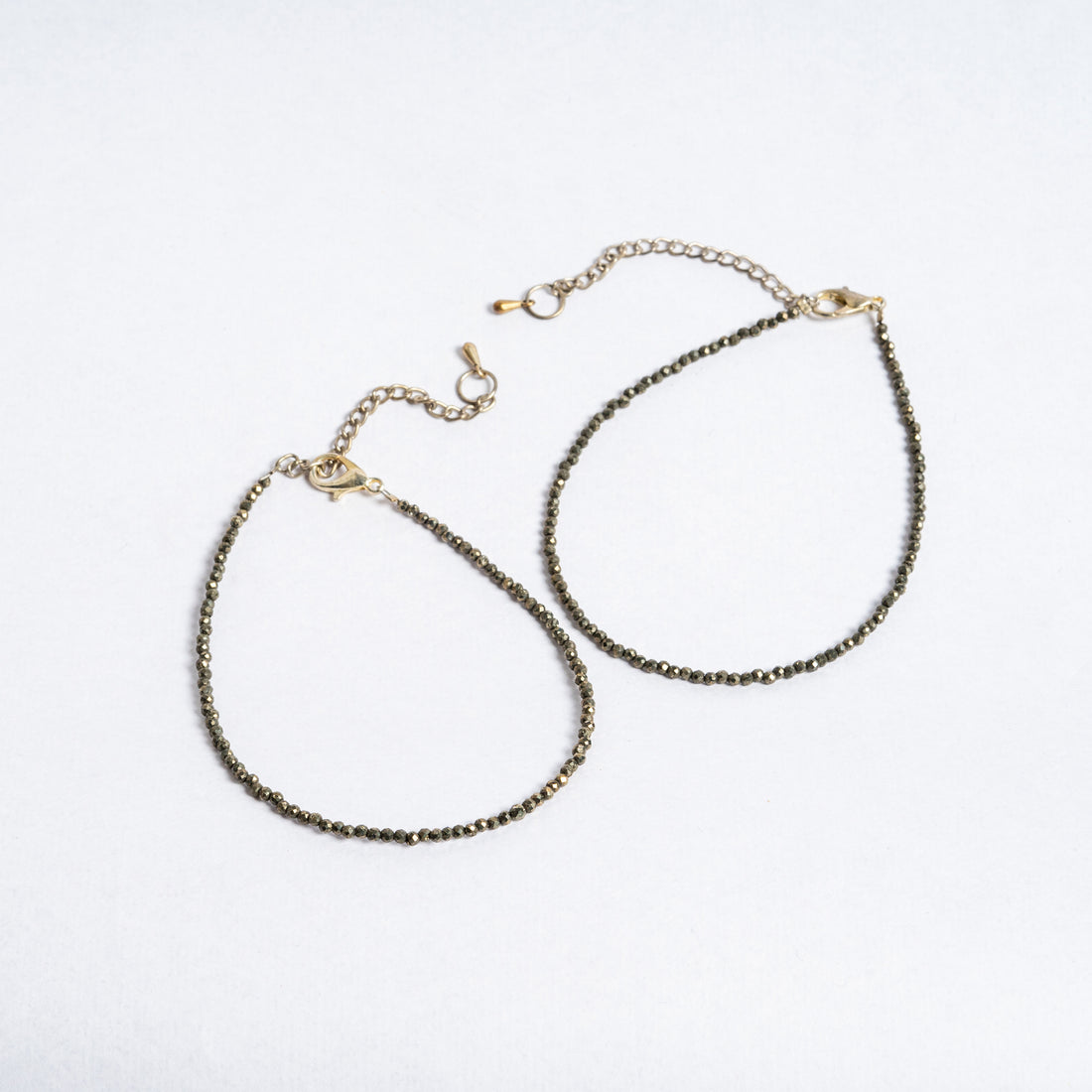 Pyrite Anklet | Natural Golden Pyrite Crystal Stone Jewellery | Wealth Manifestation Grounding Energy & Positive Vibes Accessory