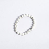 Howlite Bracelet | Natural White Howlite Crystal Bead Bracelet | Calm Energy Meditation Focus Emotional Balance & Positive Vibes Jewellery