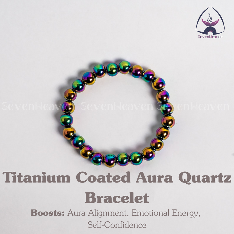 Titanium Coated Aura Quartz Bracelet