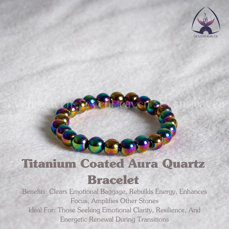 Titanium Coated Aura Quartz Bracelet