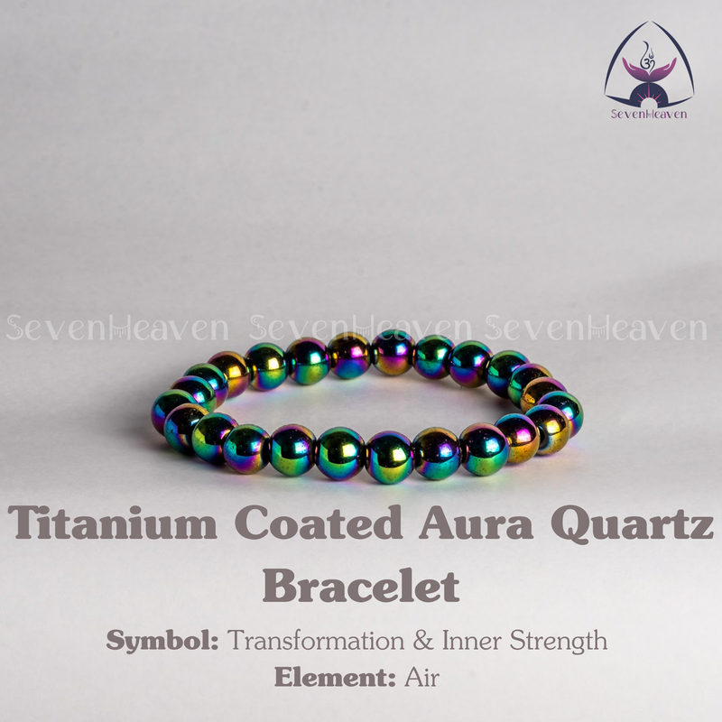 Titanium Coated Aura Quartz Bracelet