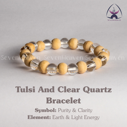 Tulsi and Clear Quartz Bracelet