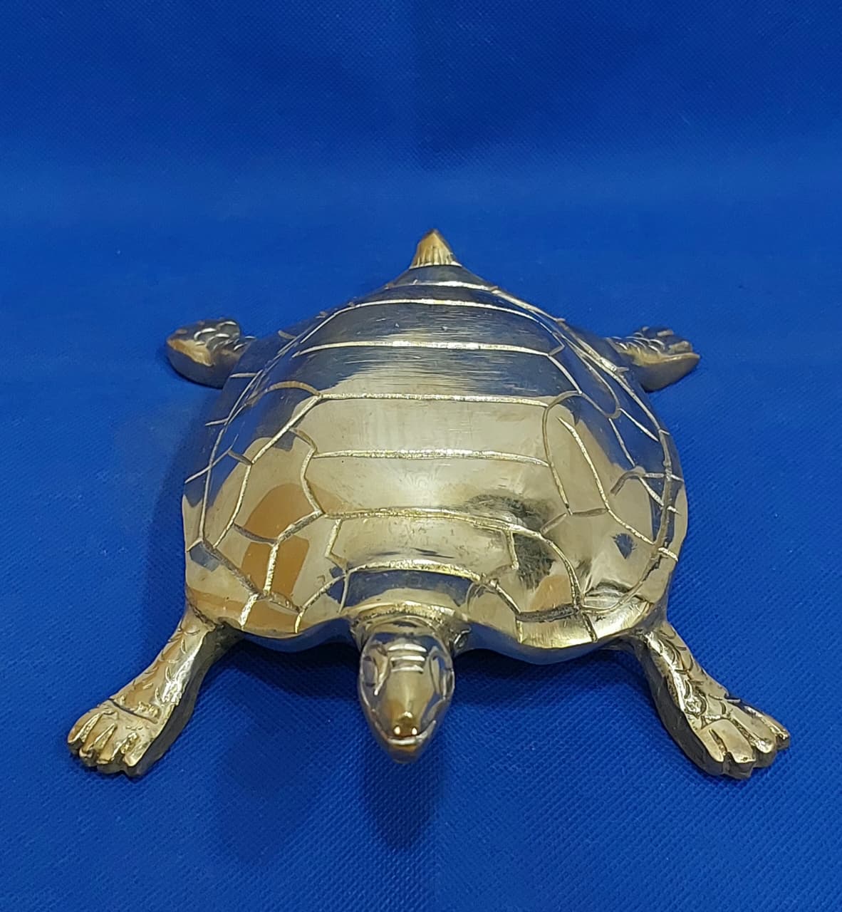 Seven Heaven Brass Turtle Statue for Pooja Room & Home Decor | 5.5 Inch / 600g