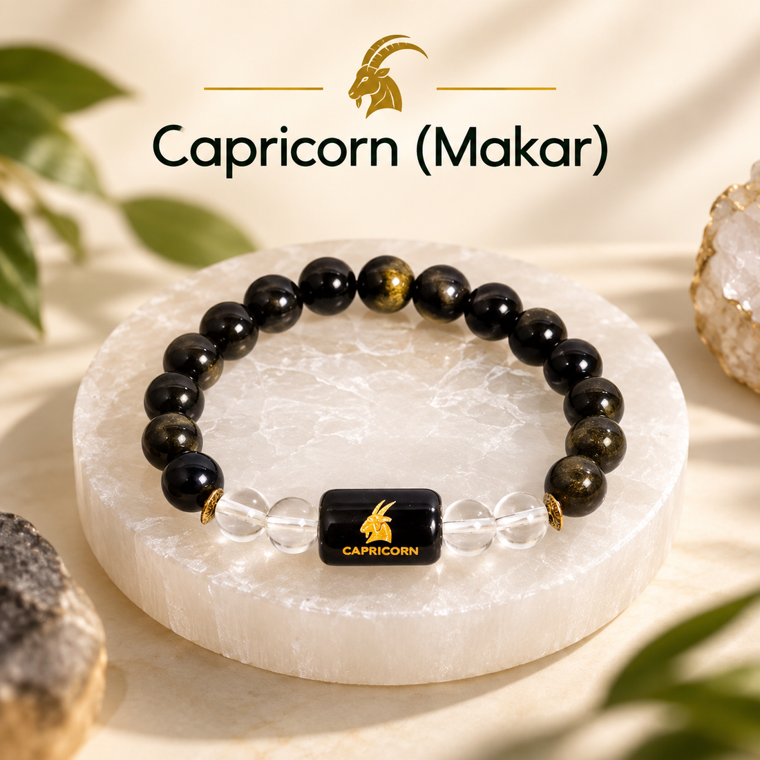 Zodiac Crystal Bracelet Collection | Natural Stone Astrology Bracelet for Men & Women | Personalized Zodiac Sign Charm Bracelet
