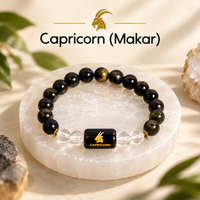 Zodiac Crystal Bracelet Collection | Natural Stone Astrology Bracelet for Men & Women | Personalized Zodiac Sign Charm Bracelet
