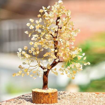 Authentic Crystal Gemstone Tree | Real Natural Stone Money Tree Decor | Handmade Home & Office Decoration