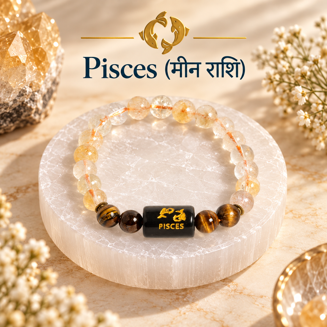 Zodiac Crystal Bracelet Collection | Natural Stone Astrology Bracelet for Men & Women | Personalized Zodiac Sign Charm Bracelet